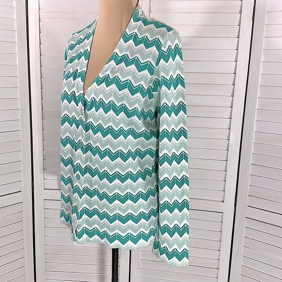 Lands' End Cardigan Large 14/16 Surf Green NWOT * - Picture 4 of 14
